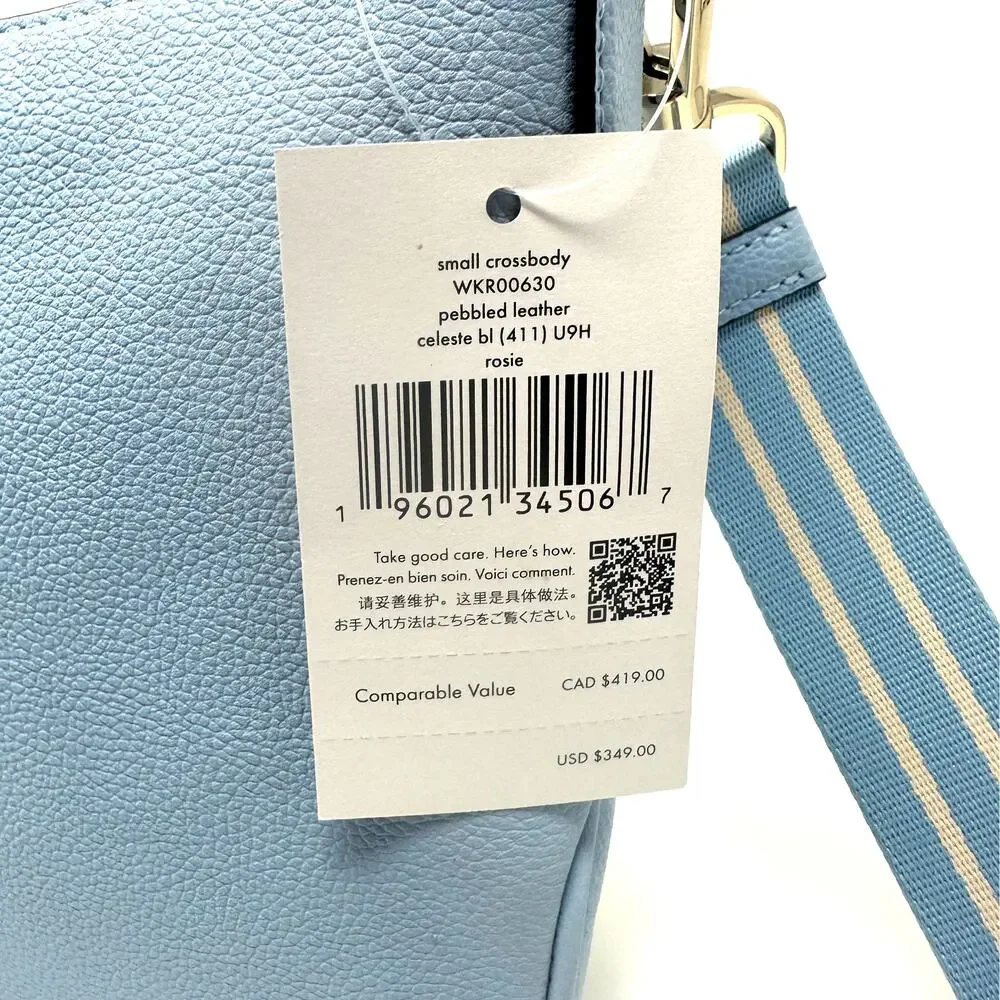 Kate Spade Rosie Small Crossbody Purse Celeste Blue Leather wkr00630